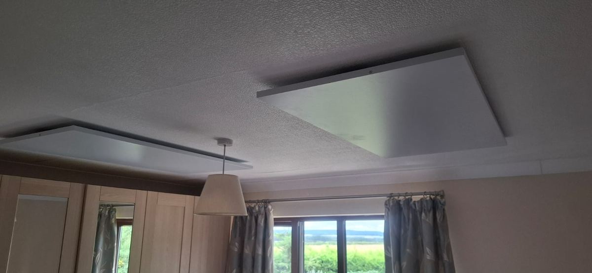 Surface mounted infrared panel fitted by the PoweRad team